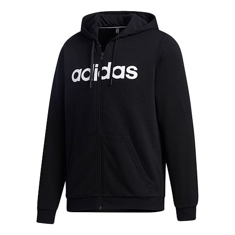 

Толстовка neo alphabet printing casual sports zipper black Adidas, черный