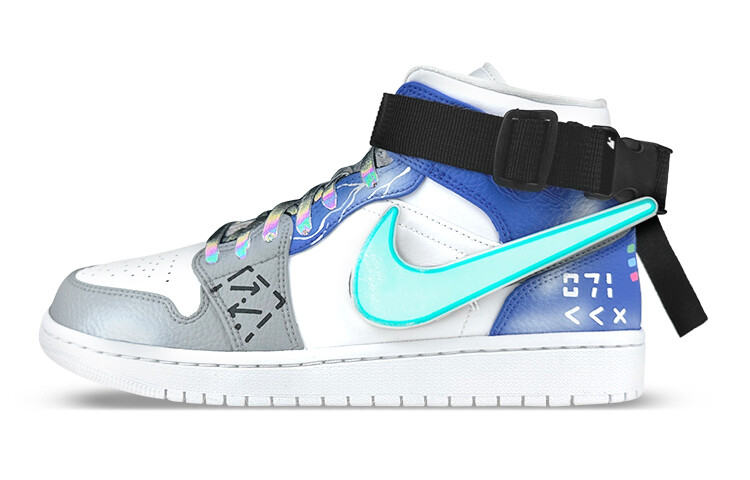 

Кроссовки Vintage Jordan Air Jordan 1, серый/голубой