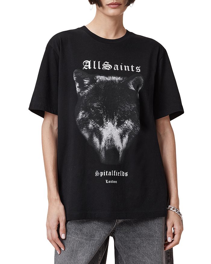 

Футболка бойфренда с рисунком Dawn ALLSAINTS, черный