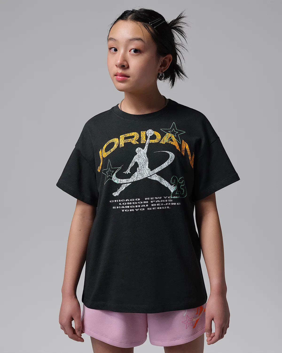 Детская футболка Jordan Geo World Tour, Off Noir