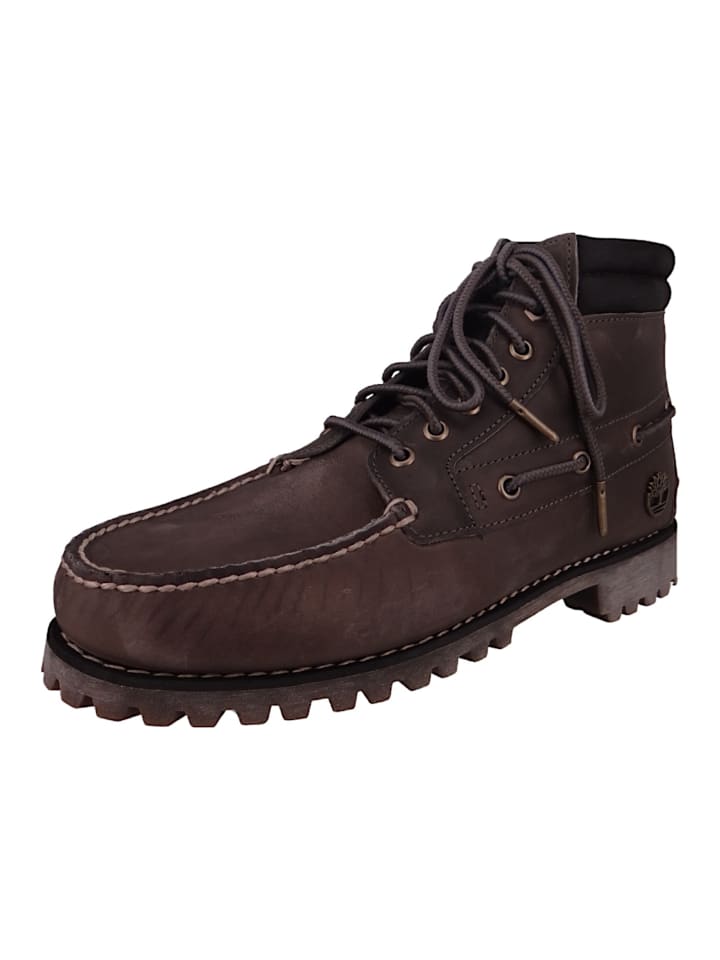 Мужские ботинки Timberland Stiefel кожаные с контрастной строчкой, коричневый — фото 2