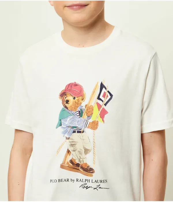 Футболка regular fit Polo Ralph Lauren, экрю — фото 4