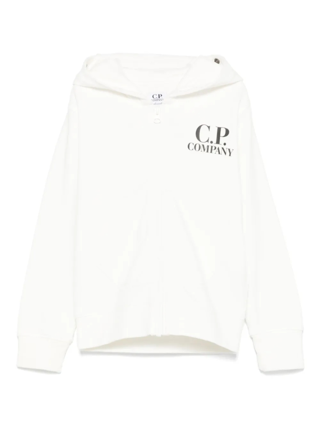 

Толстовка с капюшоном и очками C.P. Company Kids, белый