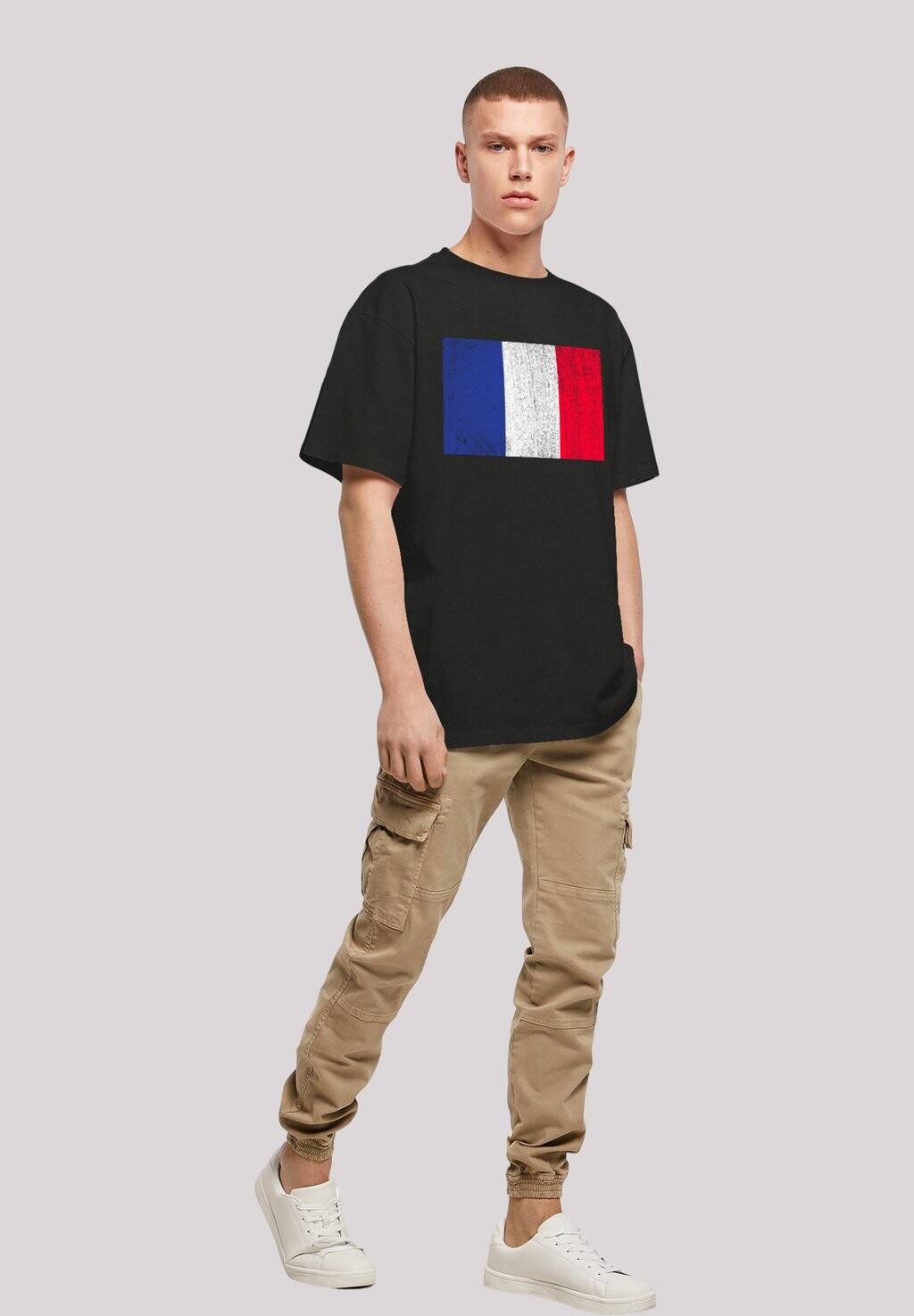 

Футболка с принтом FRANKREICH FLAGGE DISTRESSED F4NT4STIC, черный