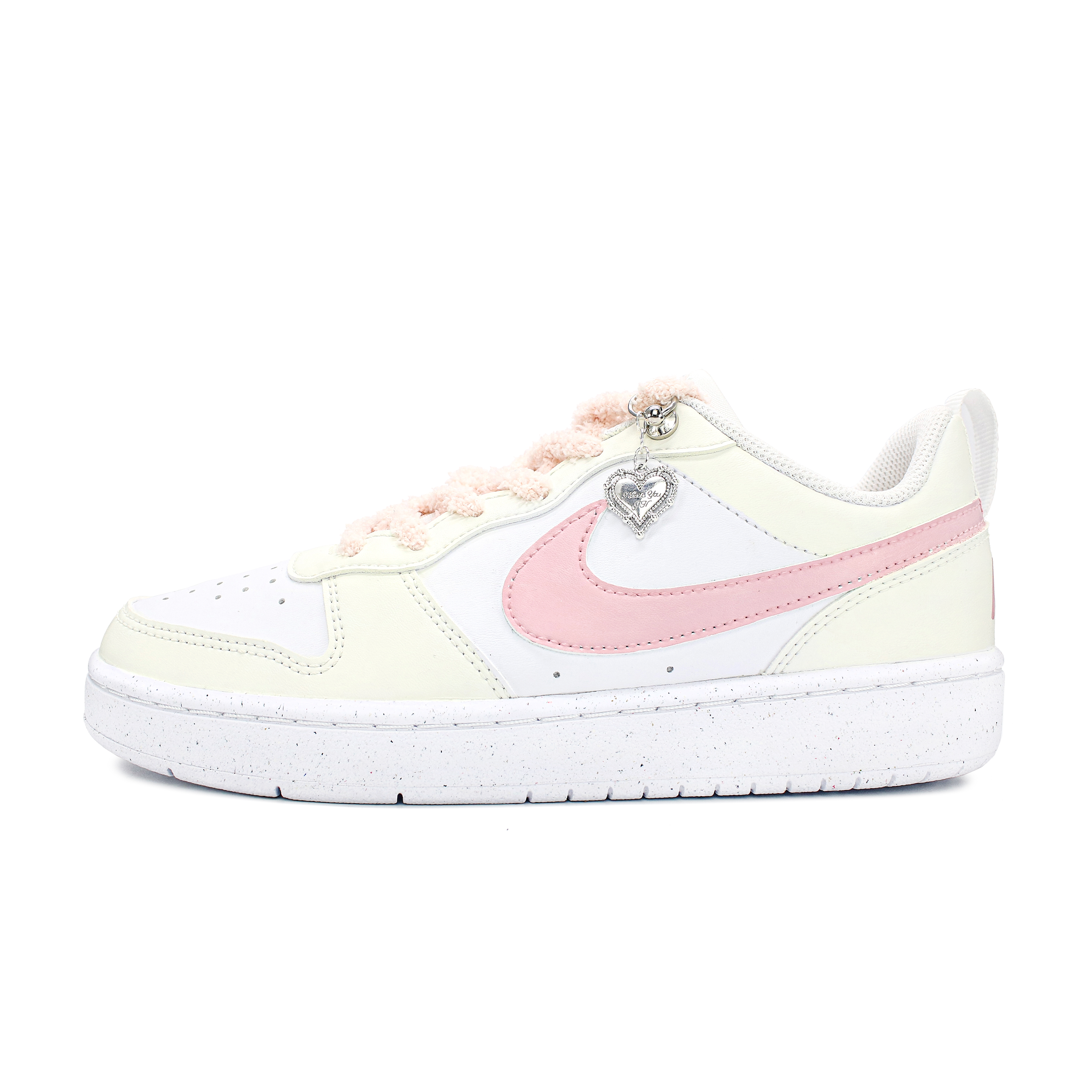 

Nike Детские нескользящие низкие кроссовки для скейтбординга Court Borough Strawberry Baskin, кремово-розовые, для подростков