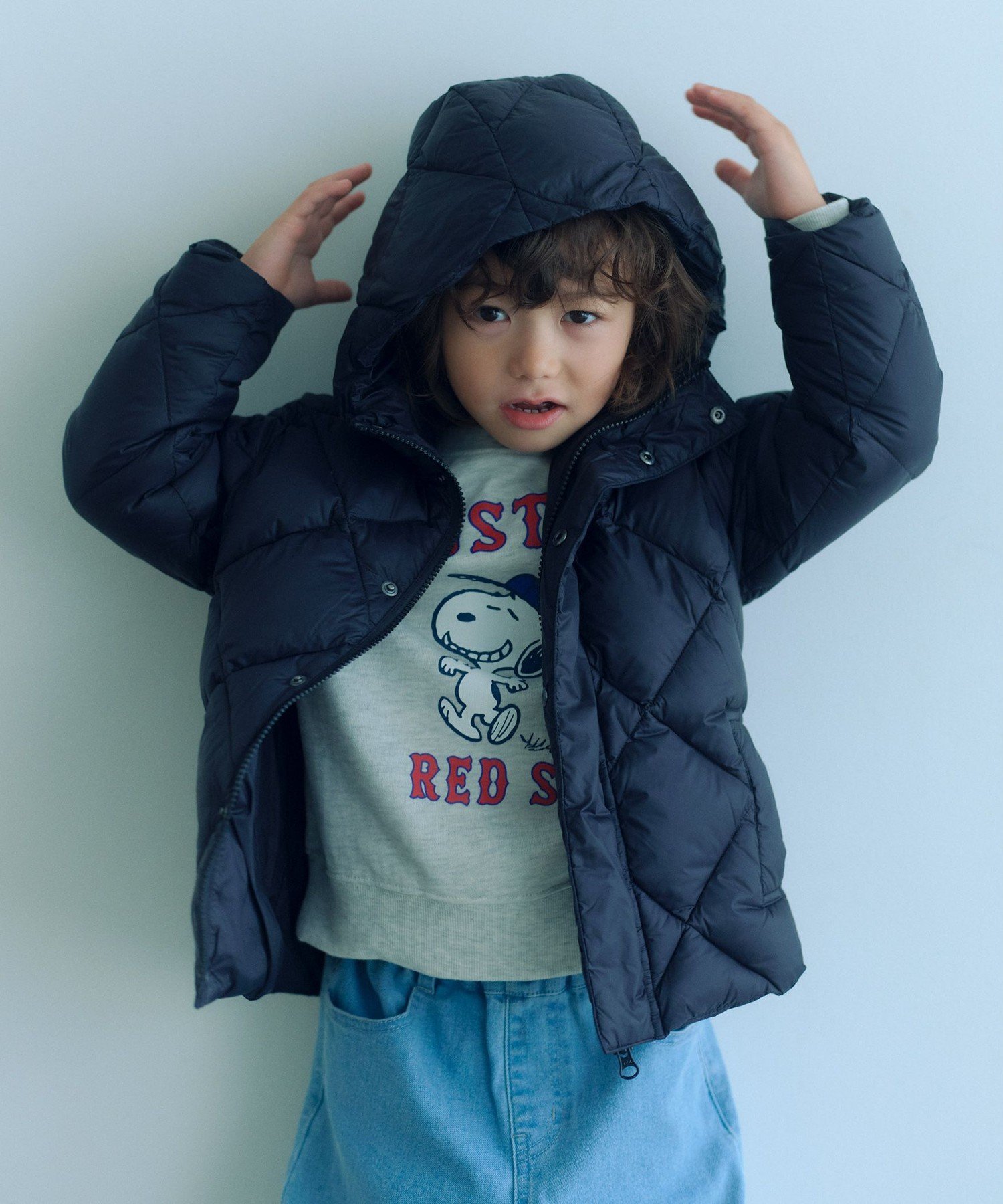 Пуховая толстовка City Down для детей 120-130 см UNITED ARROWS green label relaxing, DK.GRAY