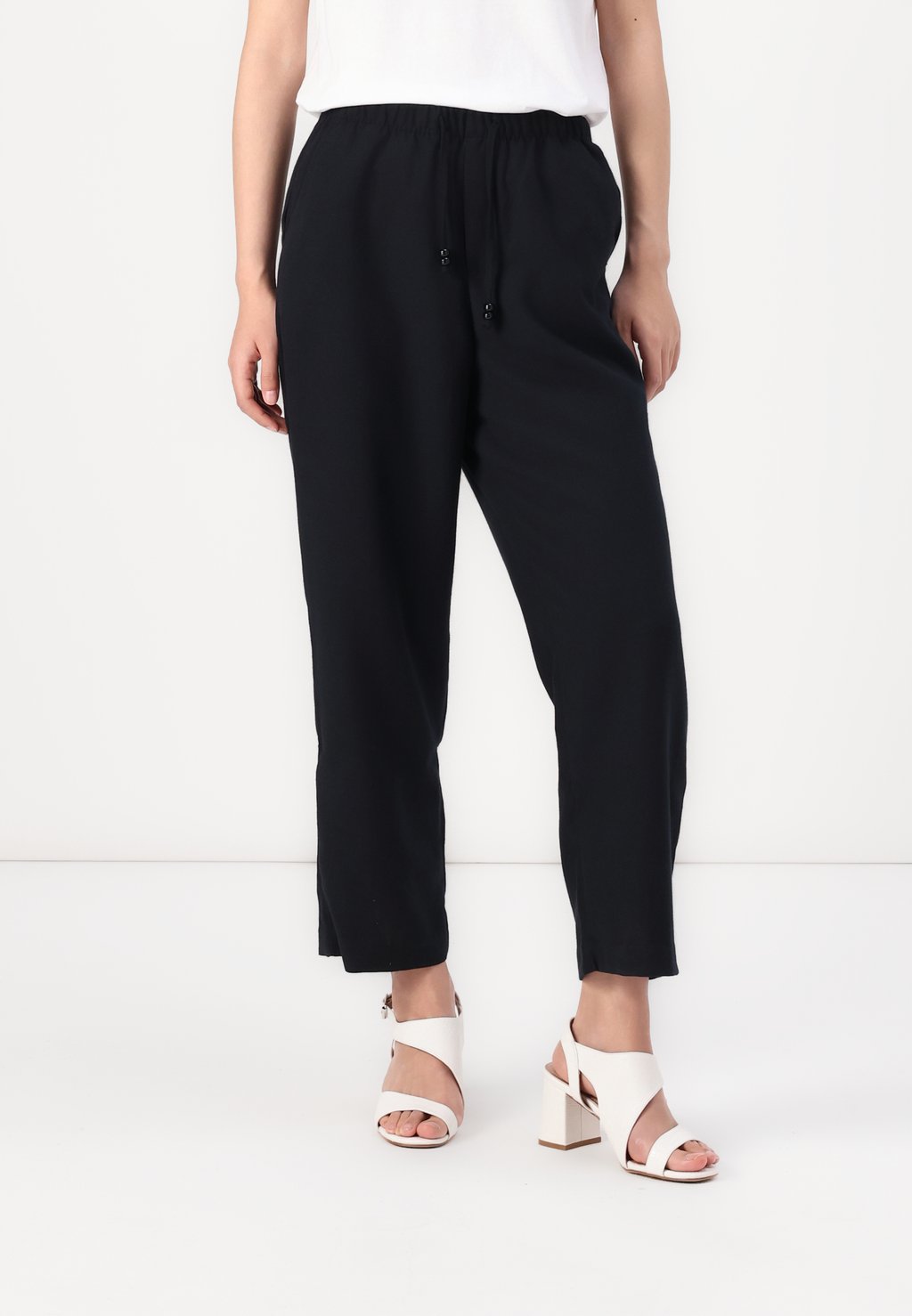 

Брюки LOOSE CROPPED PANTS TOM TAILOR DENIM, черный