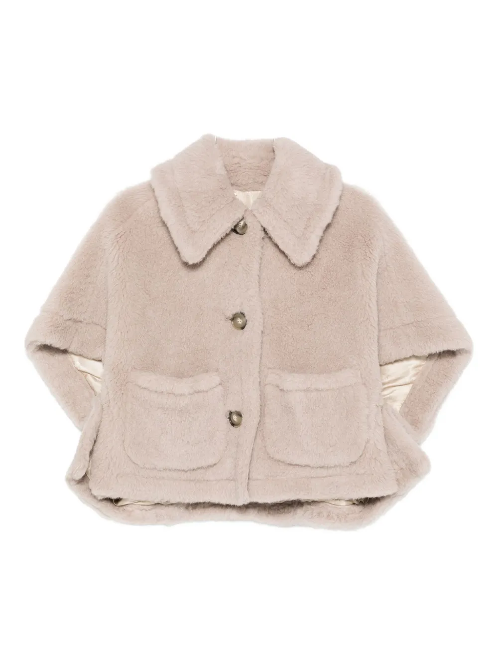

Накидка Тедди на пуговицах MAX MARA, розовый
