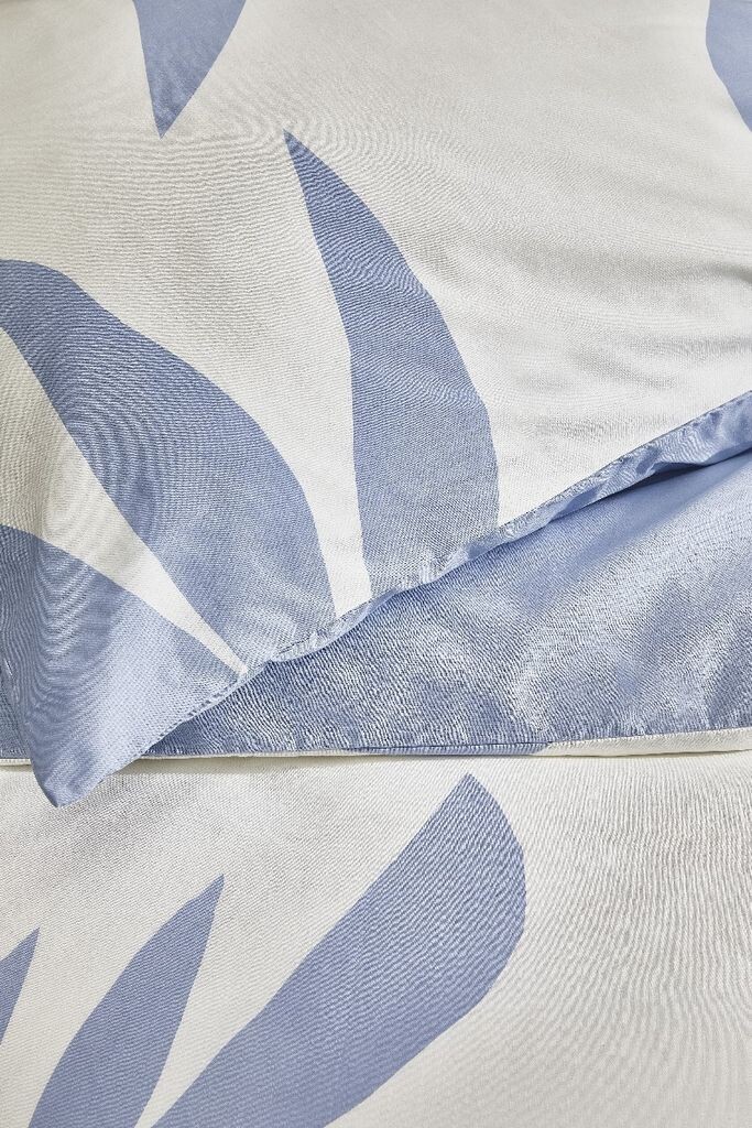

Постельное белье Walra Simple Leaves Off White/Jeans Blue - 135x200 см