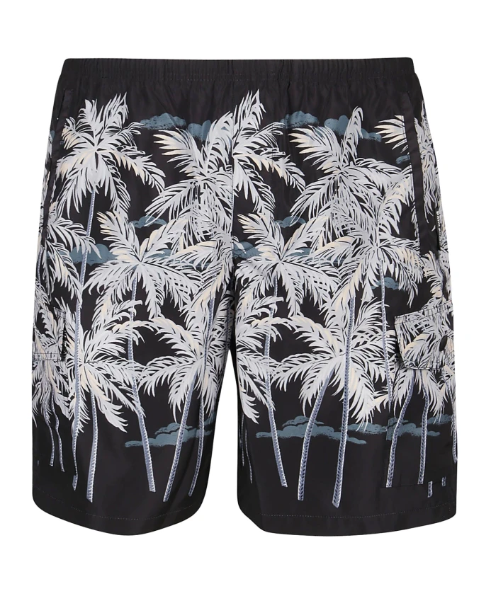 

Плавки с принтом в виде пальм по всей поверхности Palm Angels, черный