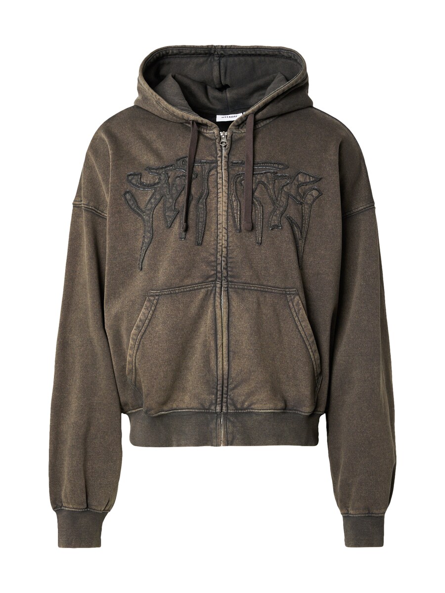 

Толстовка с капюшоном на молнии WEEKDAY Zip-Up Hoodie, цвет muddy colored