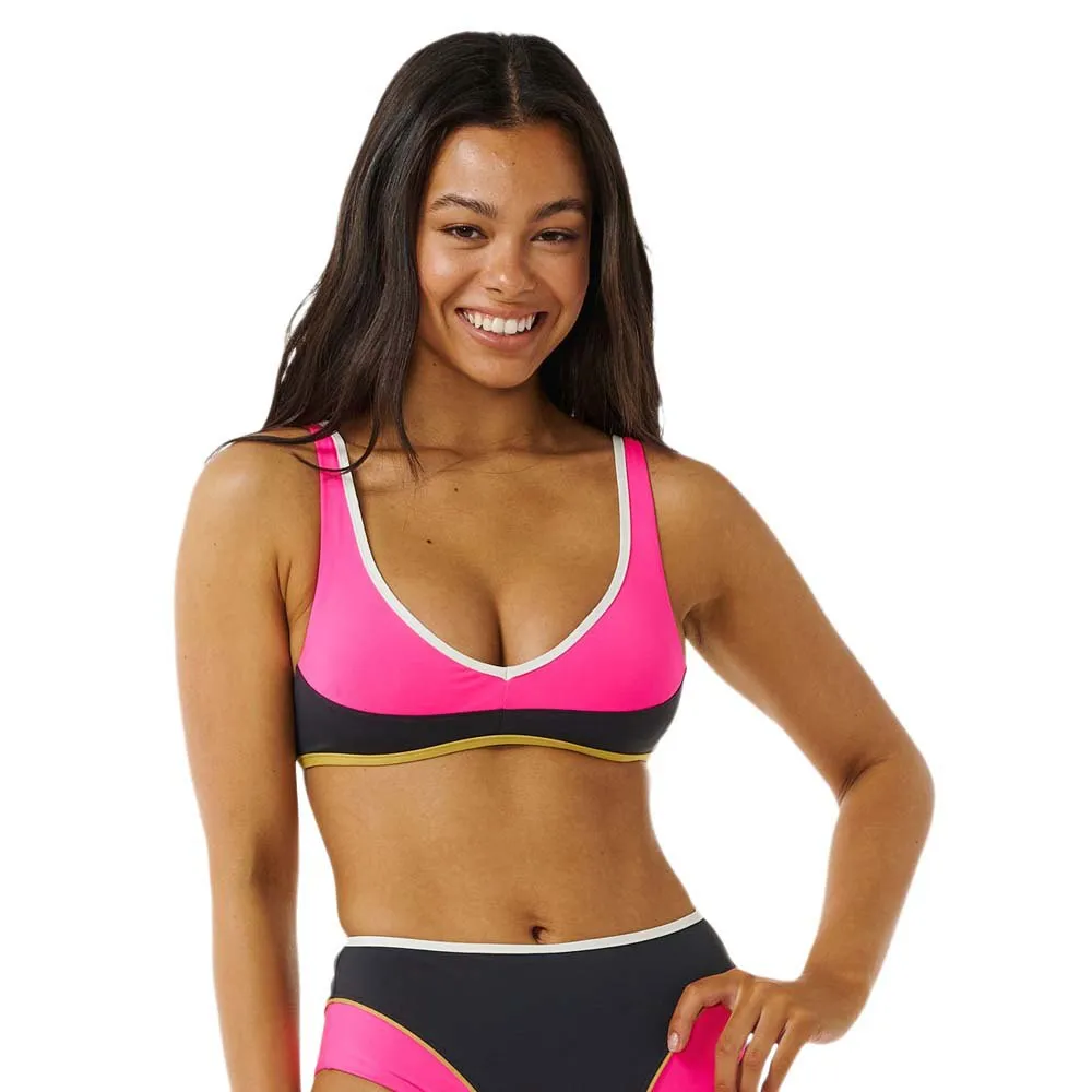 

Топ бикини Rip Curl Hibiscus Heat Splice Crop, розовый