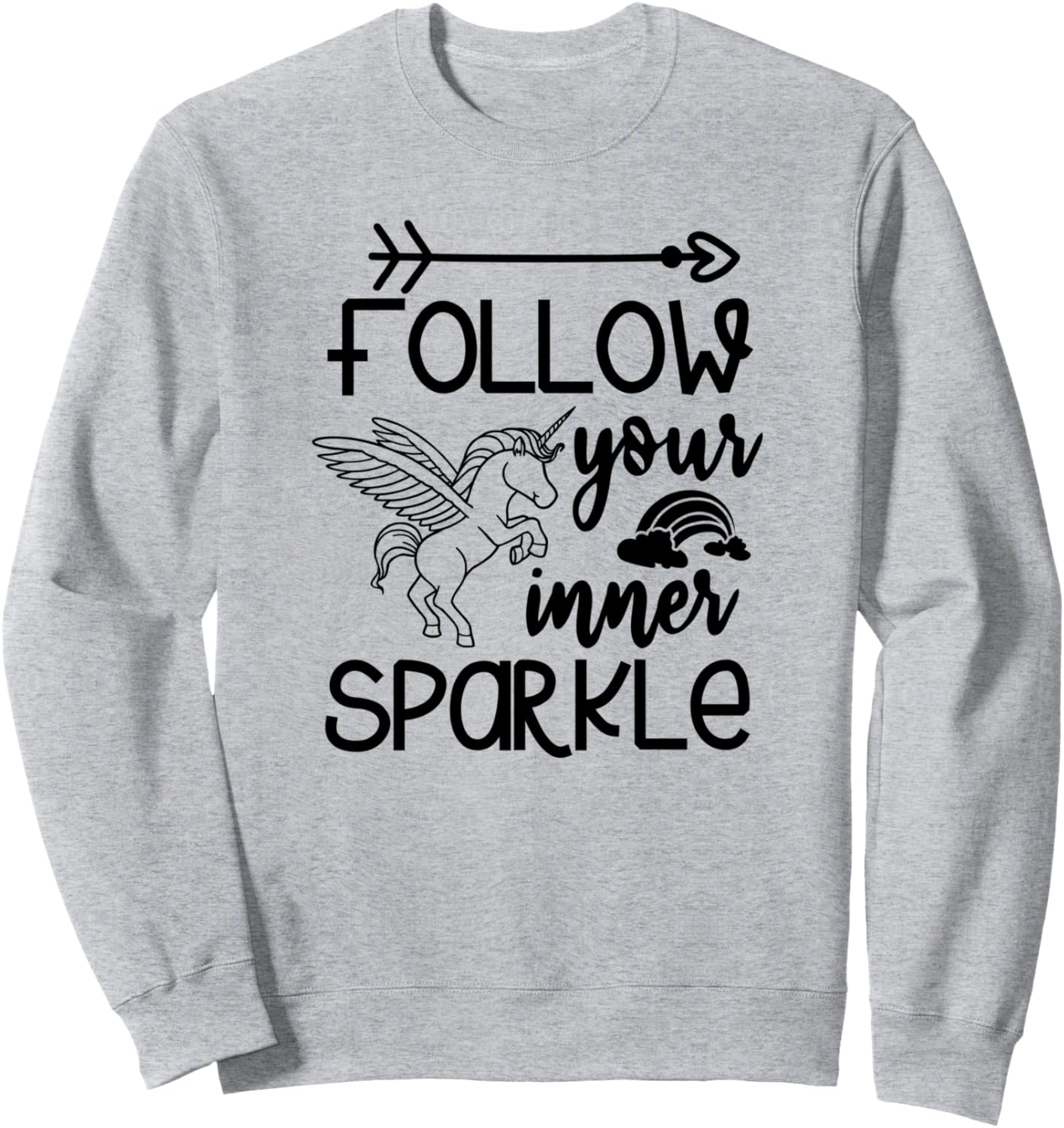 

Забавная толстовка для любителей единорогов Follow Your Inner Sparkle Unicorn, серый