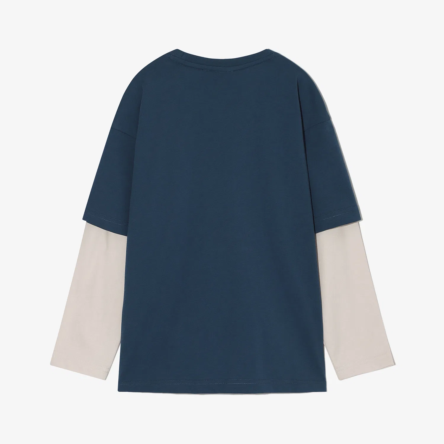 Детская синяя футболка с коротким рукавом и эффектом многослойности от Fila Kids — фото 2