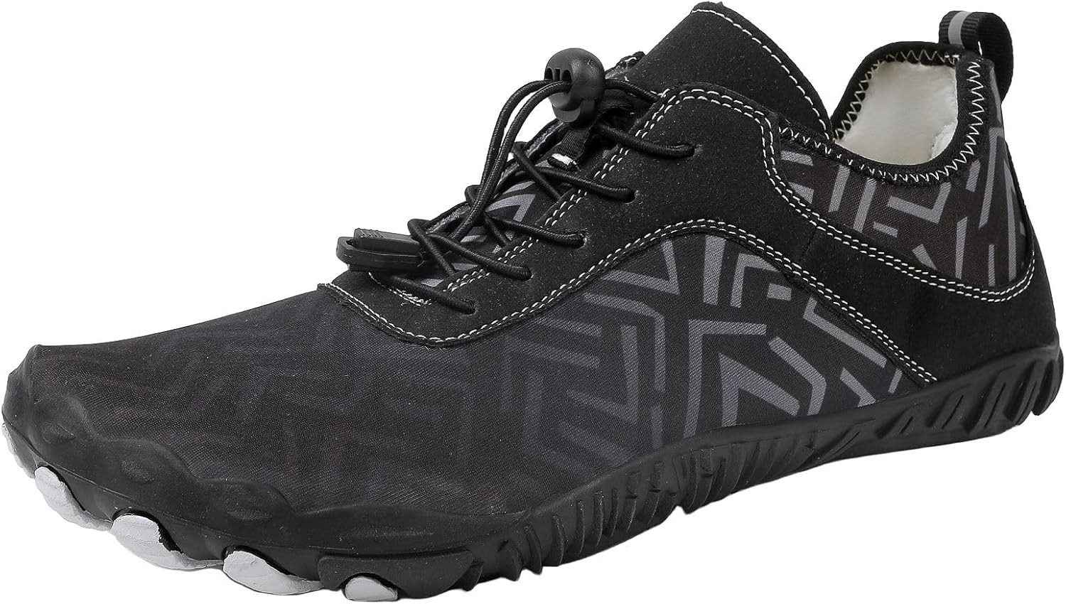 

Кроссовки для мужчин и женщин Pro с быстрой сушкой, для ходьбы и походов, здоровая нескользящая обувь с широкой носочной частью Canbebig, черный