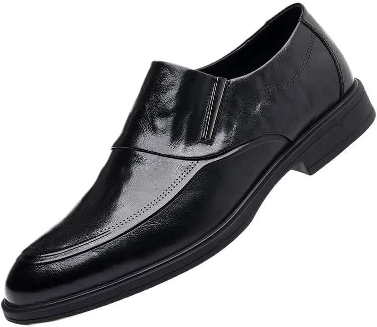 Туфли кожаные, Oxford, Slip-On, черные UOPYNE