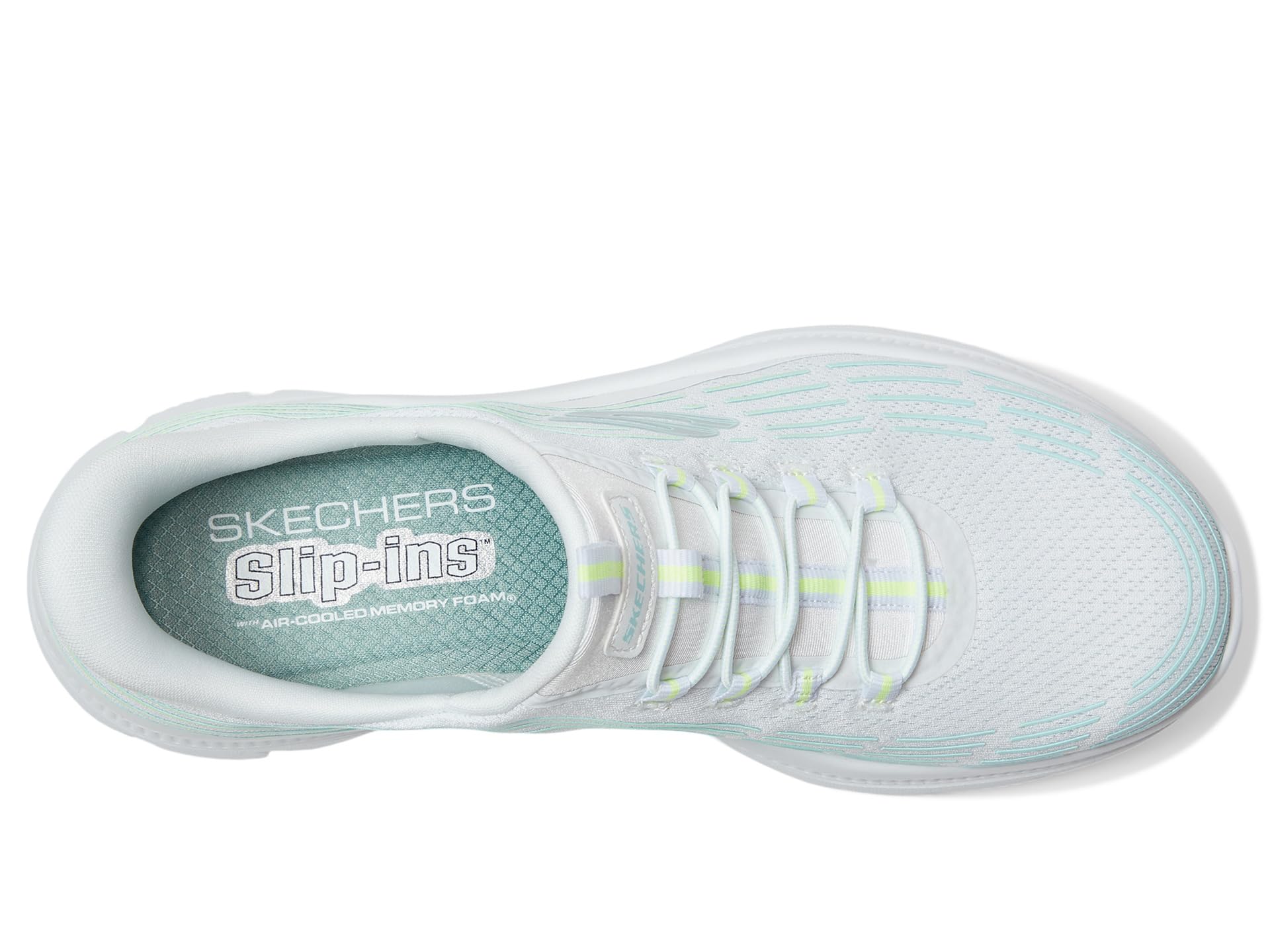 Кроссовки SKECHERS Summits Plus Hands Free Slip-Ins, White Multi — фото 2