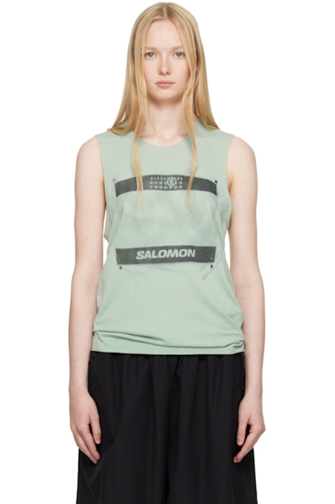 

Синий спортивный топ Salomon Edition с абстрактным принтом MM6 Maison Margiela