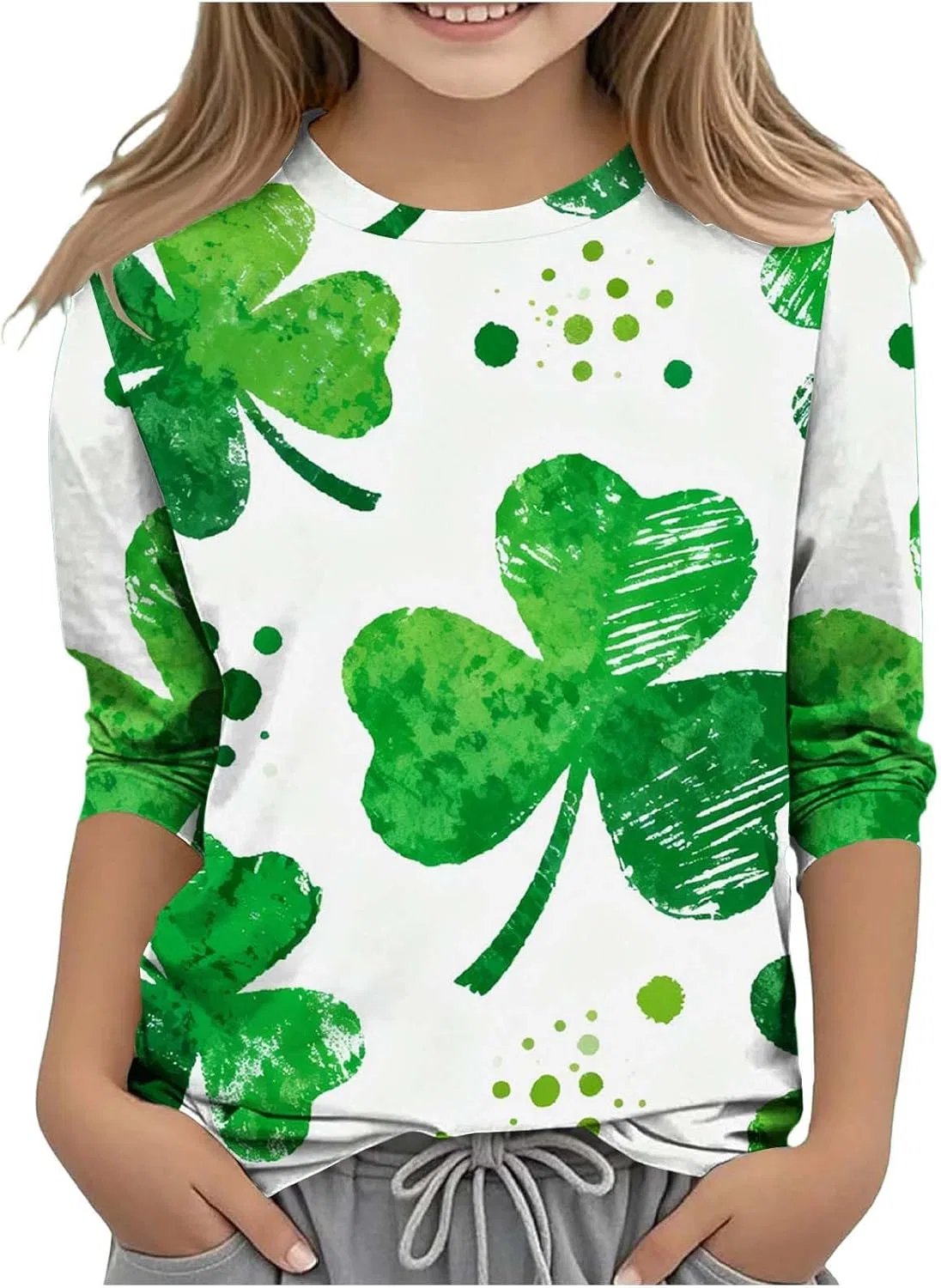 Футболка с принтом Shamrock, Zzalalana, Green22