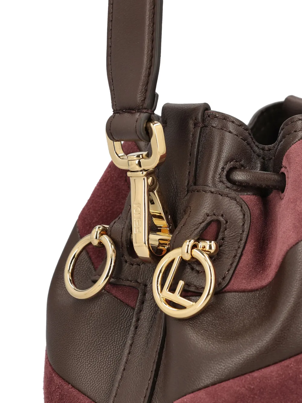 Сумка-ведро Mon Tresor Fendi, коричневый — фото 3