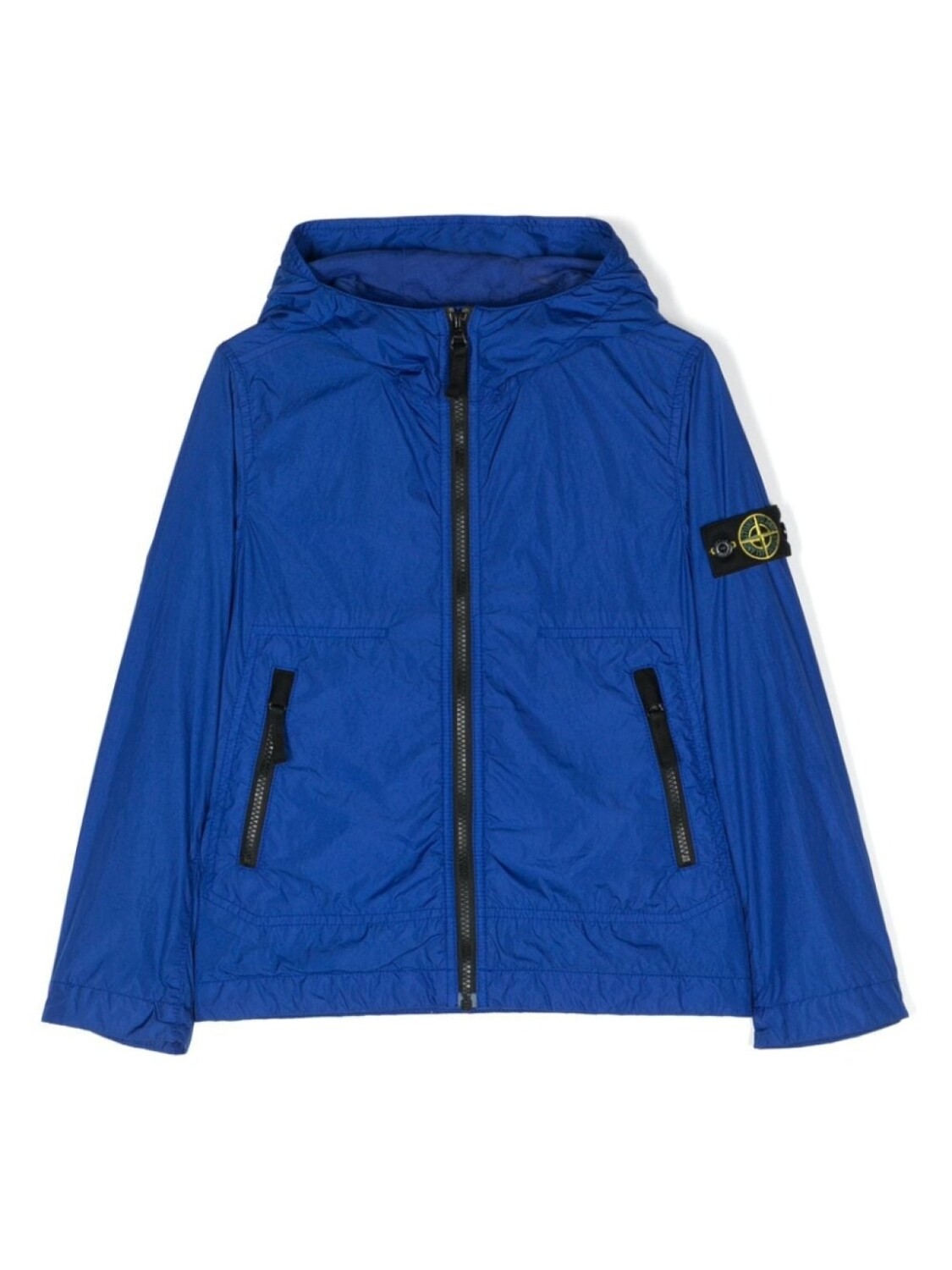 

Stone Island Junior куртка с капюшоном и логотипом Compass, синий