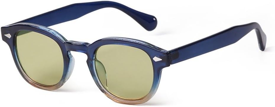 

Винтажные круглые солнцезащитные очки в черепаховой оправе для женщин и мужчин, ретро, ​​с заклепками, желто-синие линзы, квадратные солнцезащитные очки для женщин GHVWYX, C23