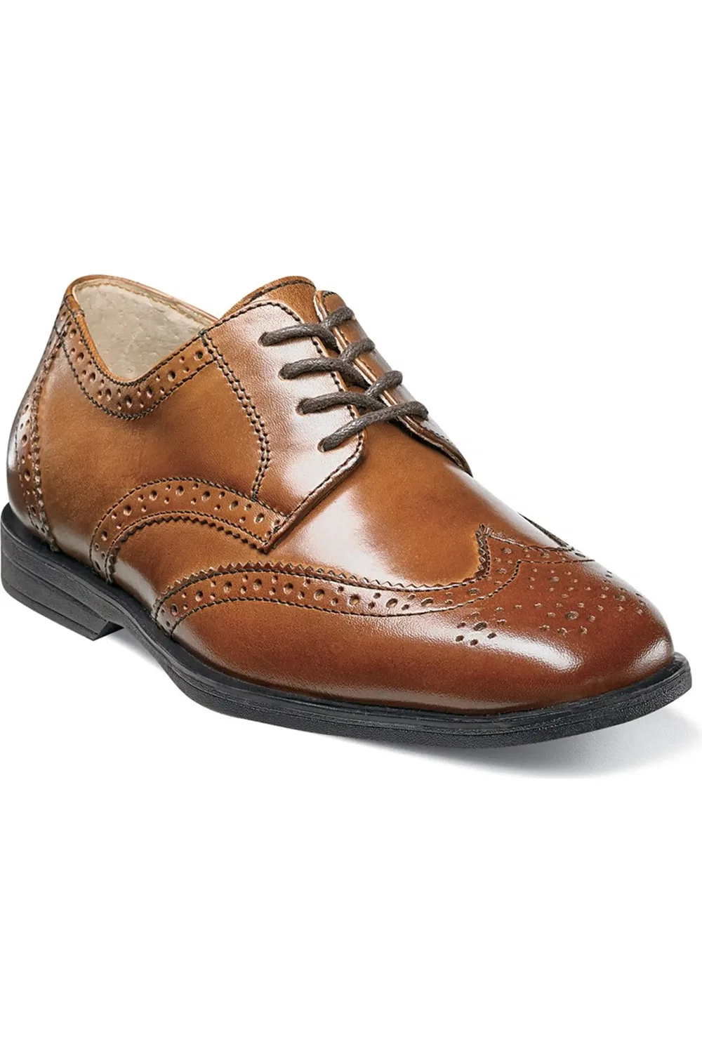 Детские туфли оксфорды с мыском крыло Reveal Florsheim, Cognac Leather
