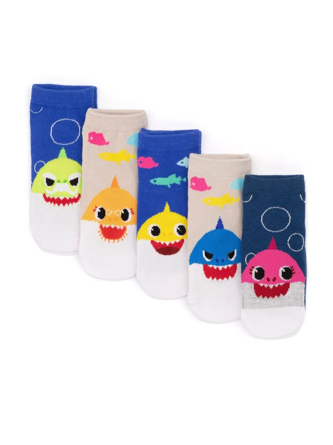 Носки детские Baby Shark Multi-Character Calf Socks Set Vanilla Underground, белый — фото 2