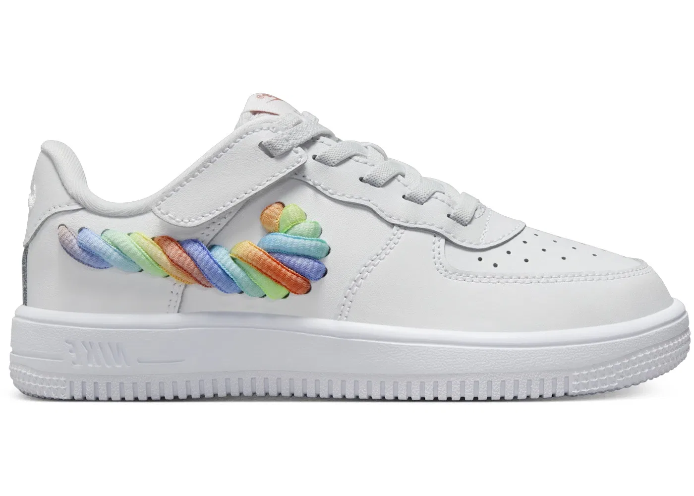 Детские кроссовки Nike Force 1 Low LV8 EasyOn, White/Terra Blush/Vapor Green/Multi-Color