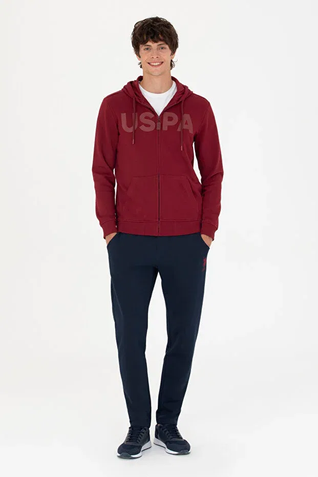 Мужской кардиган с капюшоном Sportswear U.S. Polo Assn., Красный — фото 4