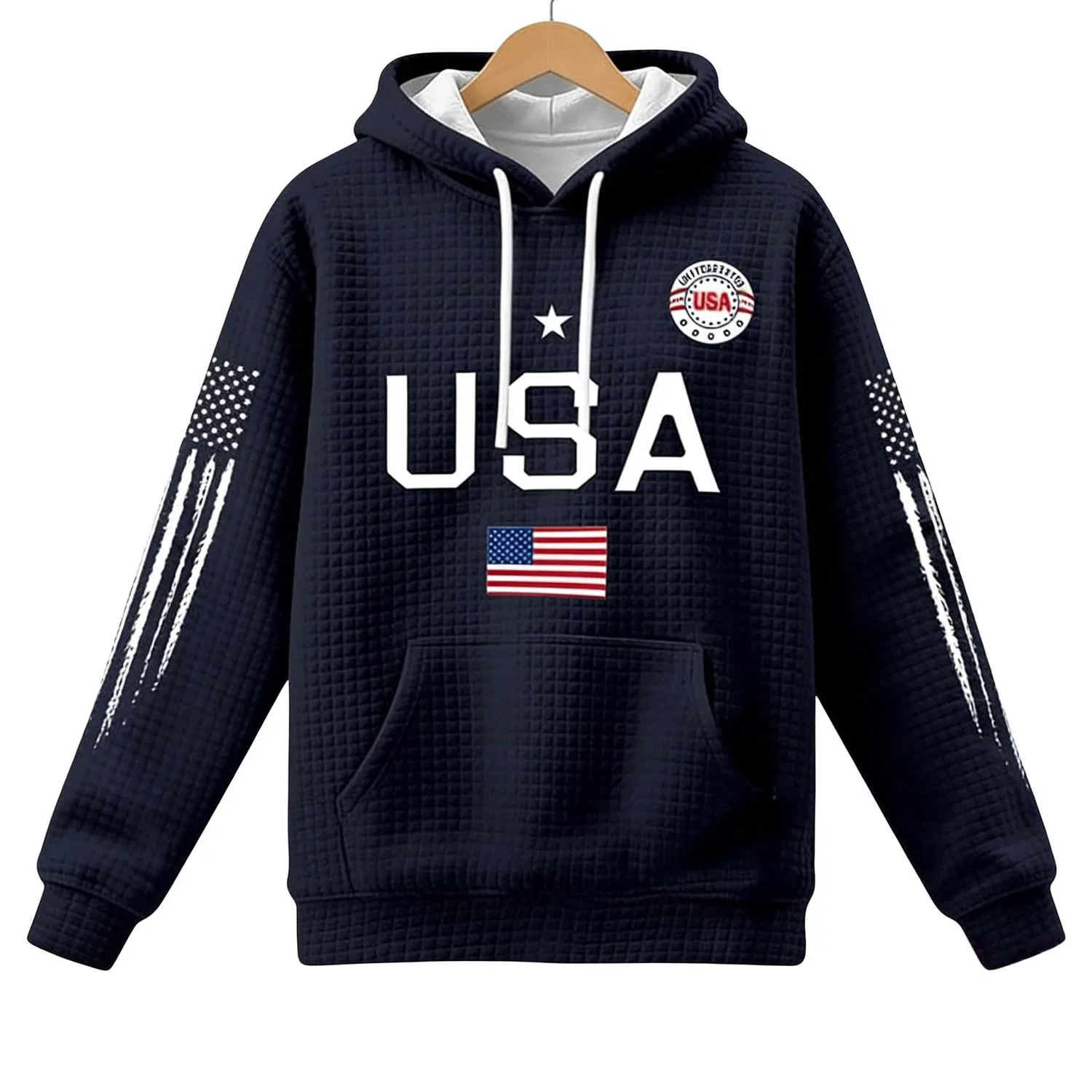 Мужской худи с длинным рукавом с принтом 250 Anniversary USA, Z11 Navy Blue — фото 4