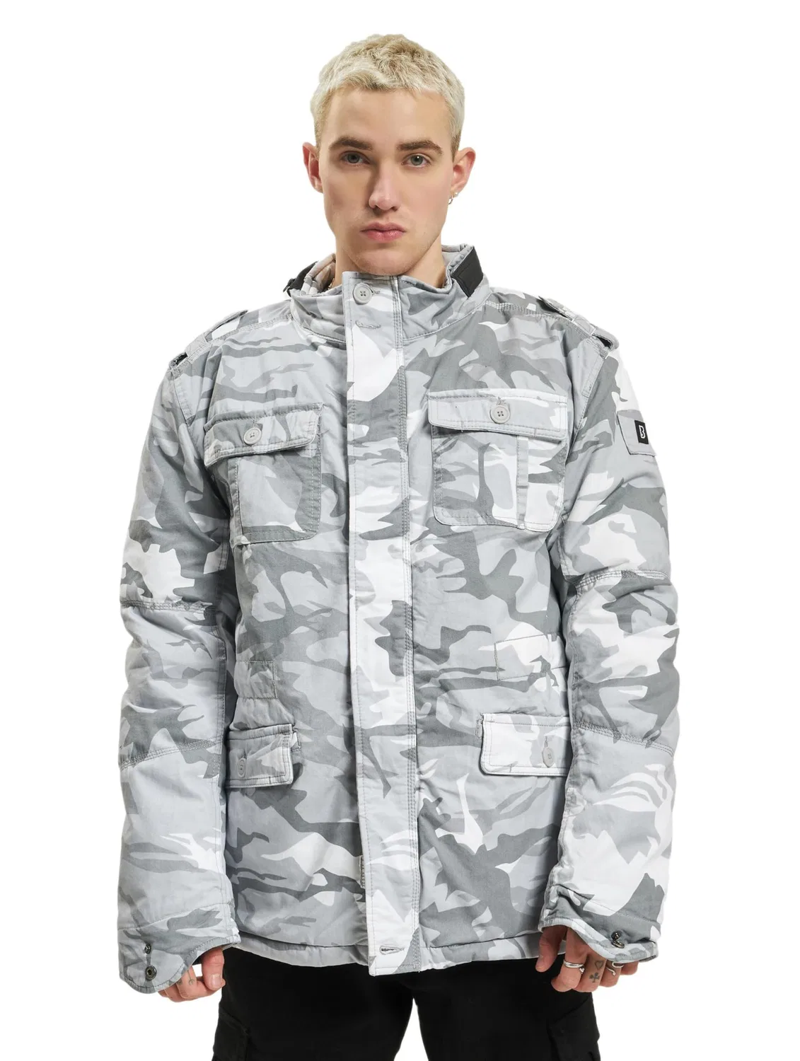 Мужская зимняя куртка-ветровка Brandit Britannia, blizzard camo