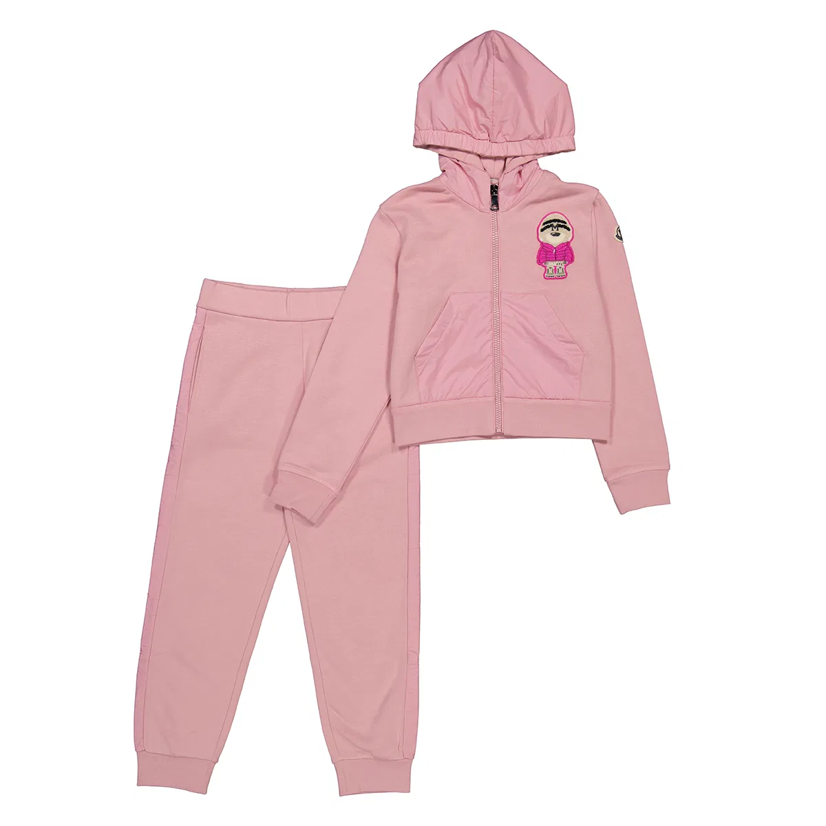 Комплект из свитера и брюк с вышитым логотипом Moncler, Pink — фото 2