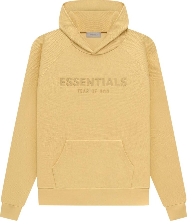 Худи Fear of God Essentials Waffle Raglan Hoodie 'Light Tuscan', желтый — фото 2