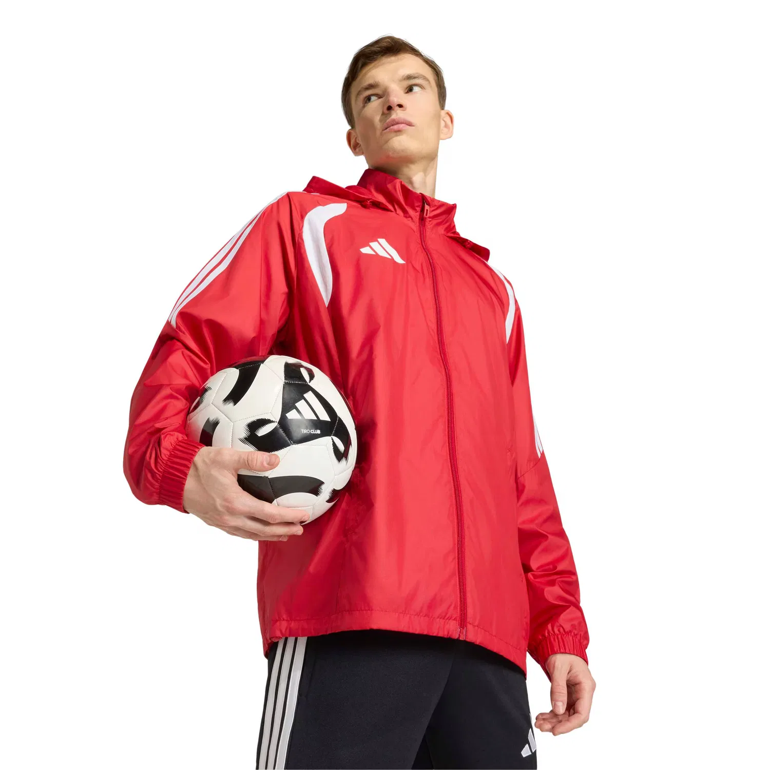 Тренировочная куртка Adidas Performance TIRO26 красного цвета — фото 4