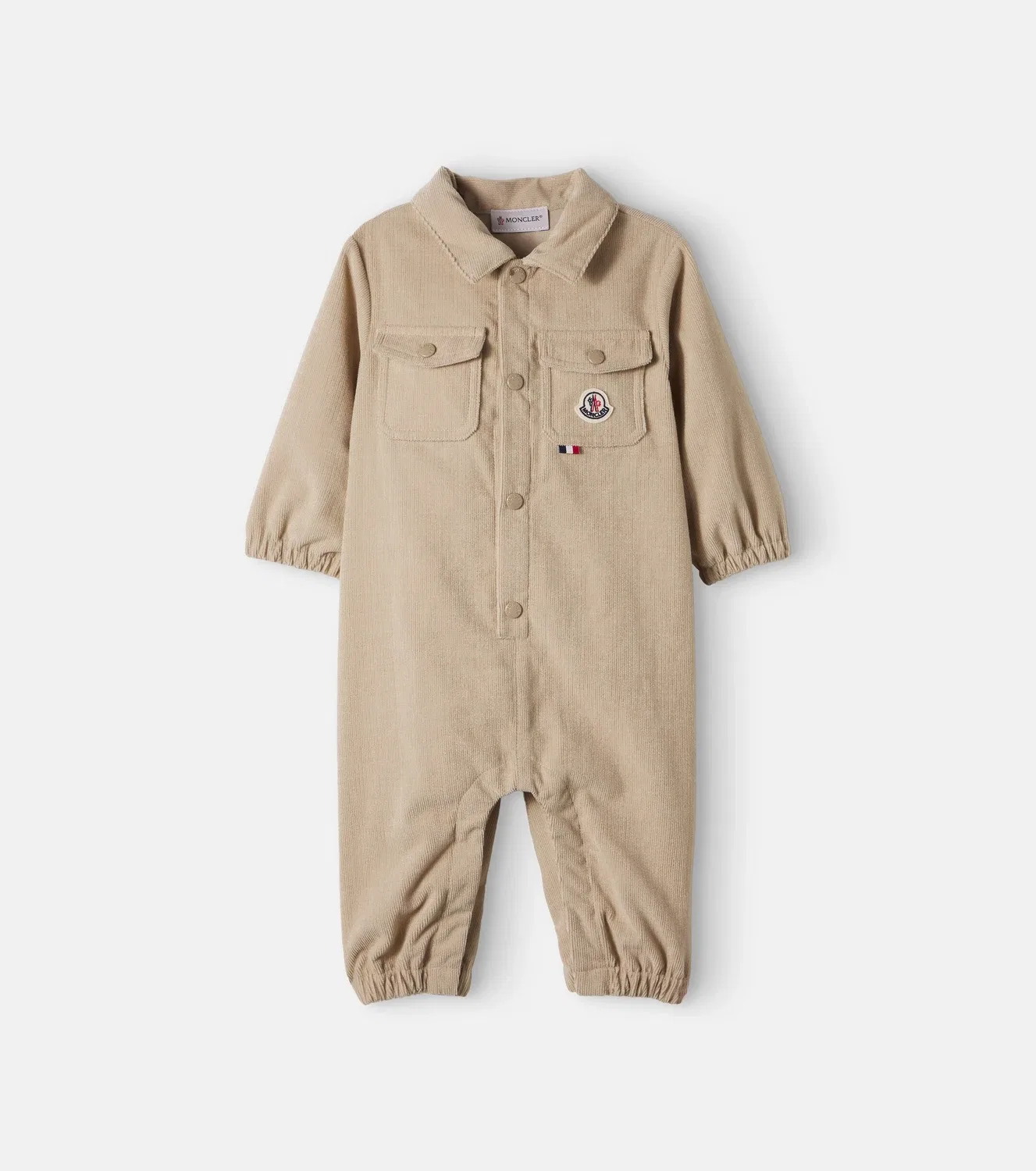 Комбинезон хлопковый Moncler Enfant, бежевый