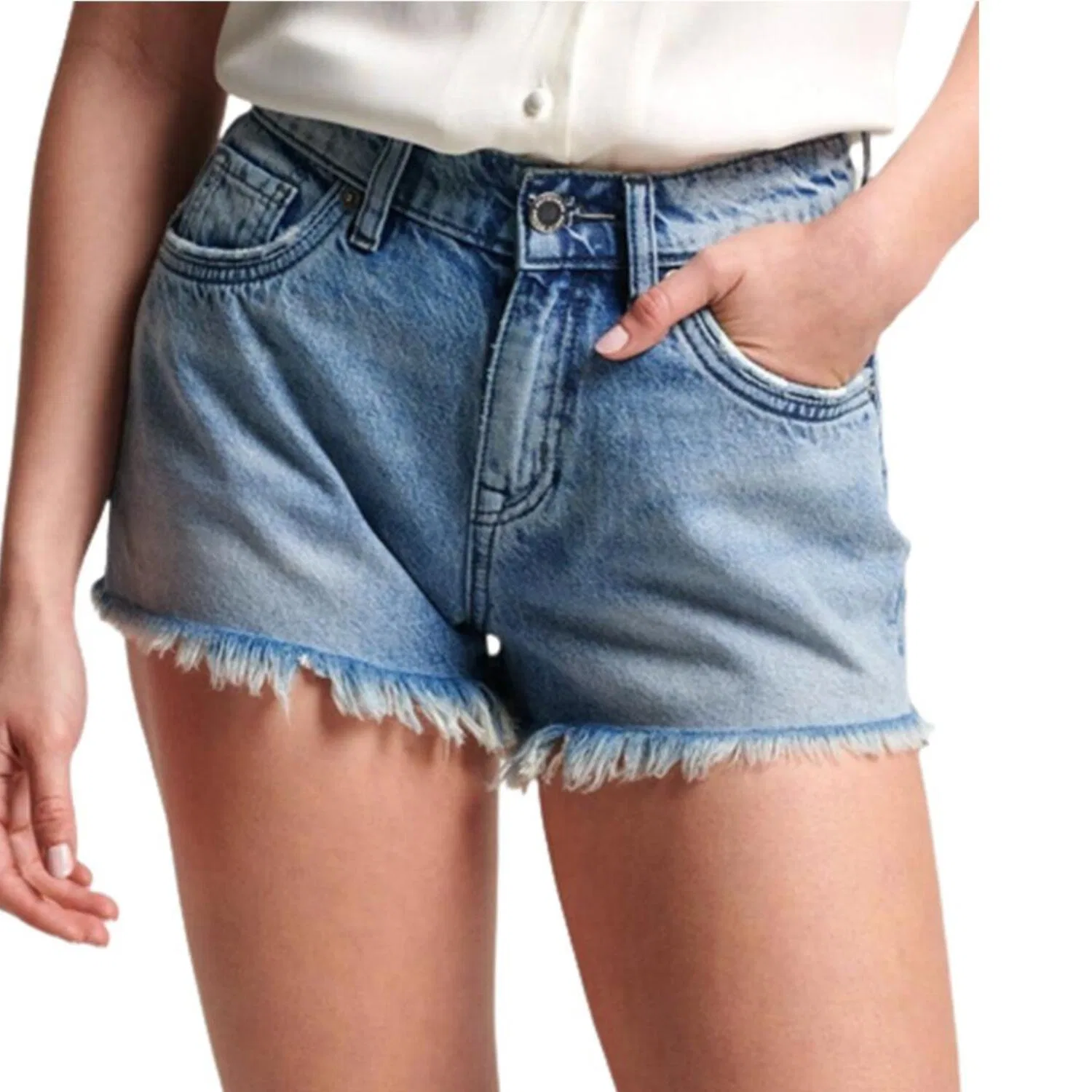 Женские шорты с принтом Superdry Lace Hot, Цвет: Blau