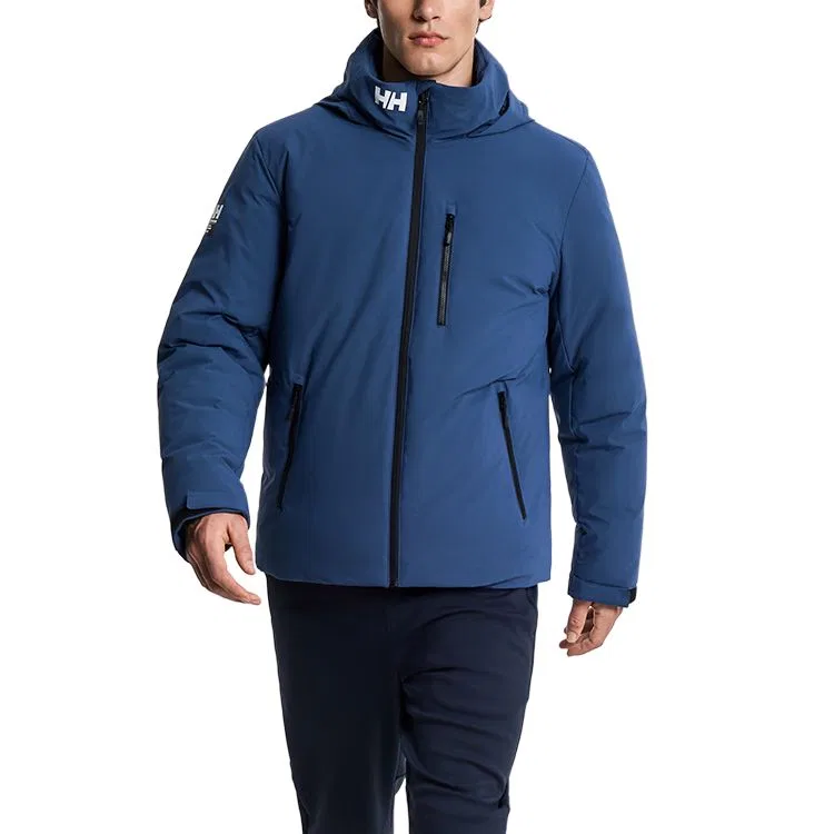 Детский пуховик с капюшоном HELLY HANSEN CREW, Blue