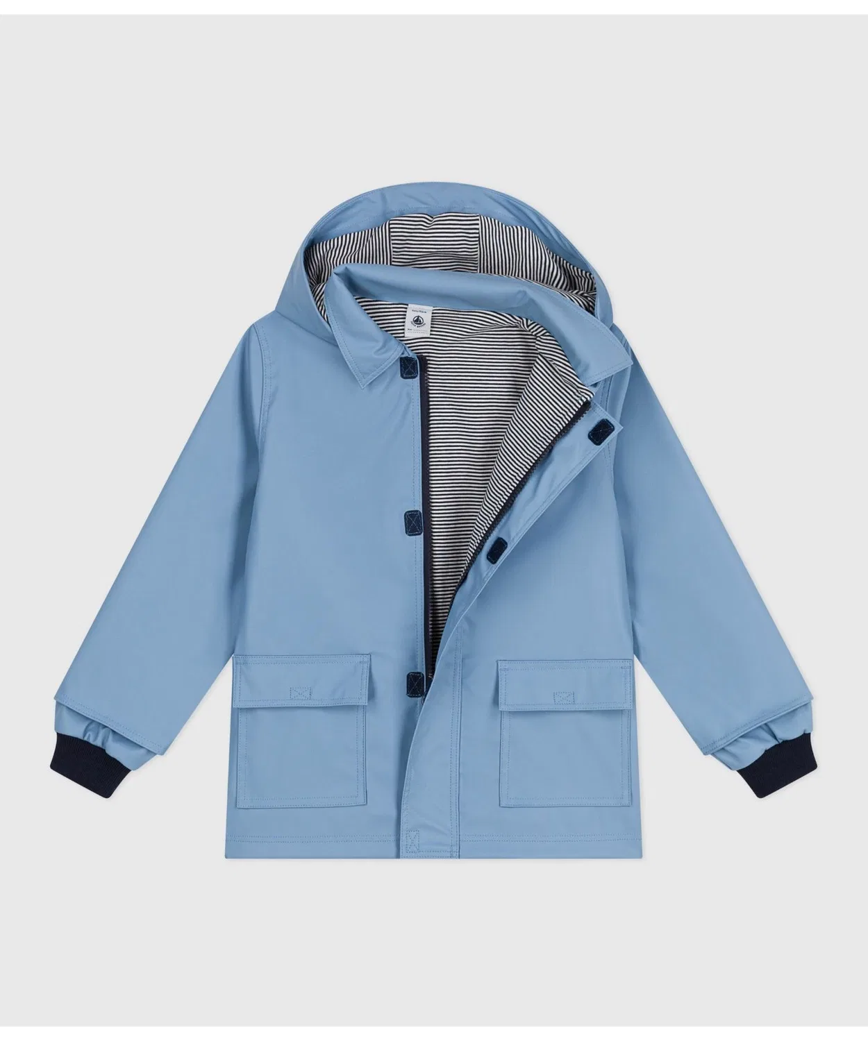 Детская куртка-парка с капюшоном Yacht Parka PETIT BATEAU, Красный — фото 3
