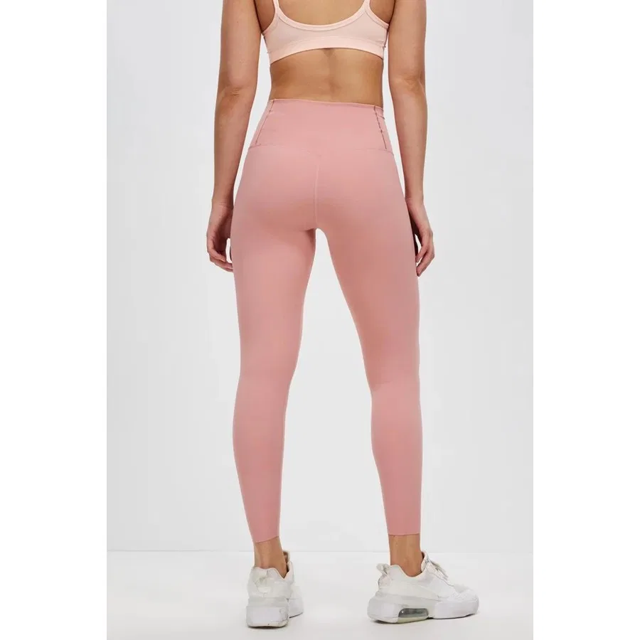 Леггинсы спортивные с высокой посадкой Nike Dri Fit Zenvy Gentle Support, Розовый — фото 2