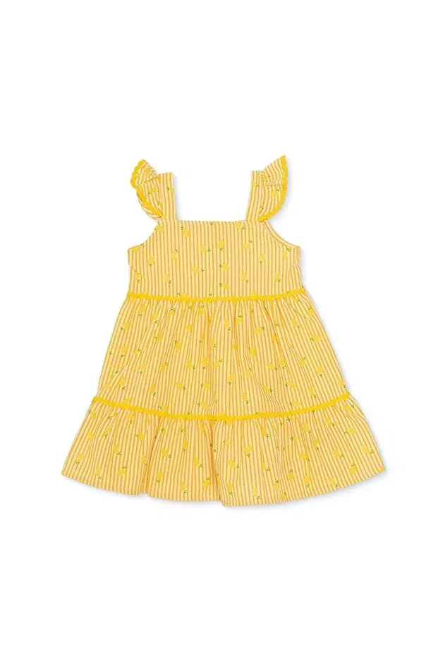 Детское платье для девочек с принтом Hellobaby baby girl dress fruit printed patterned collar strappy patchwork Ebebek Hello Baby, Yellow Printed