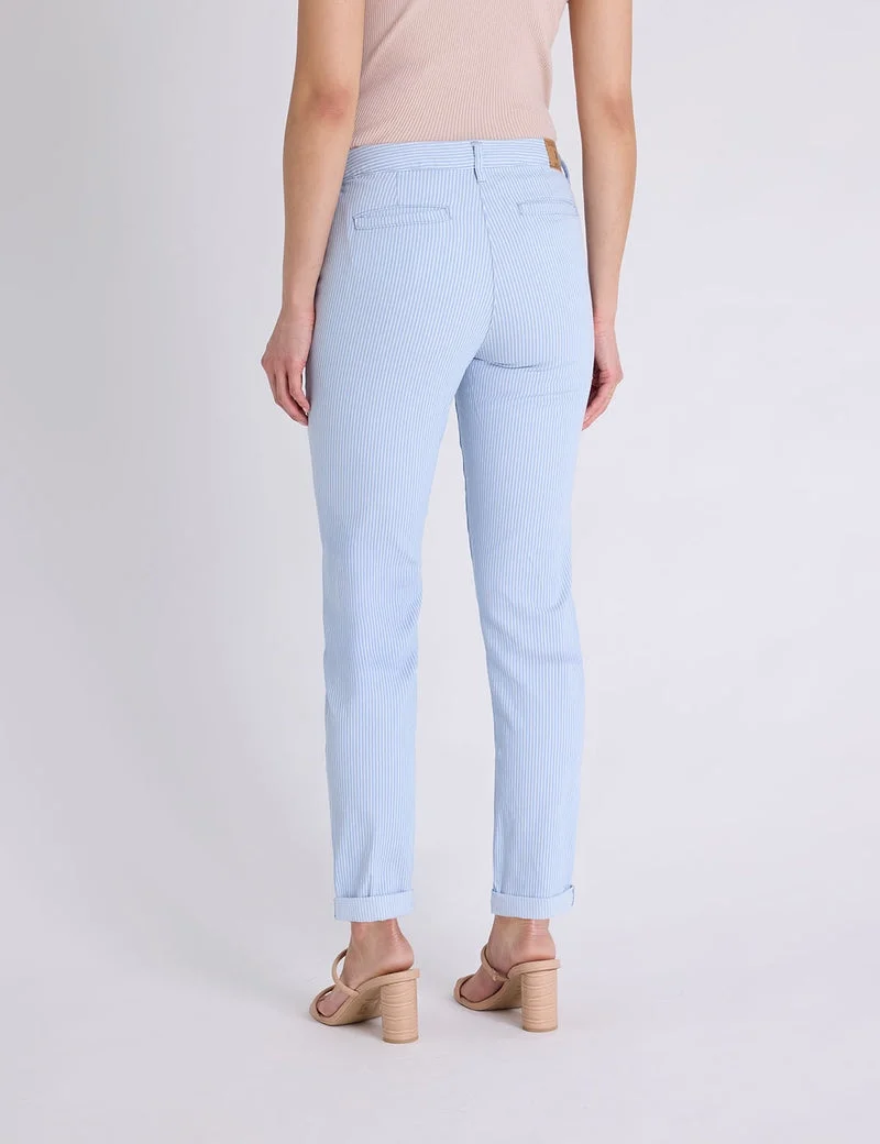Женские брюки U.S. Polo Assn. Mid Rise Chino, голубой — фото 2