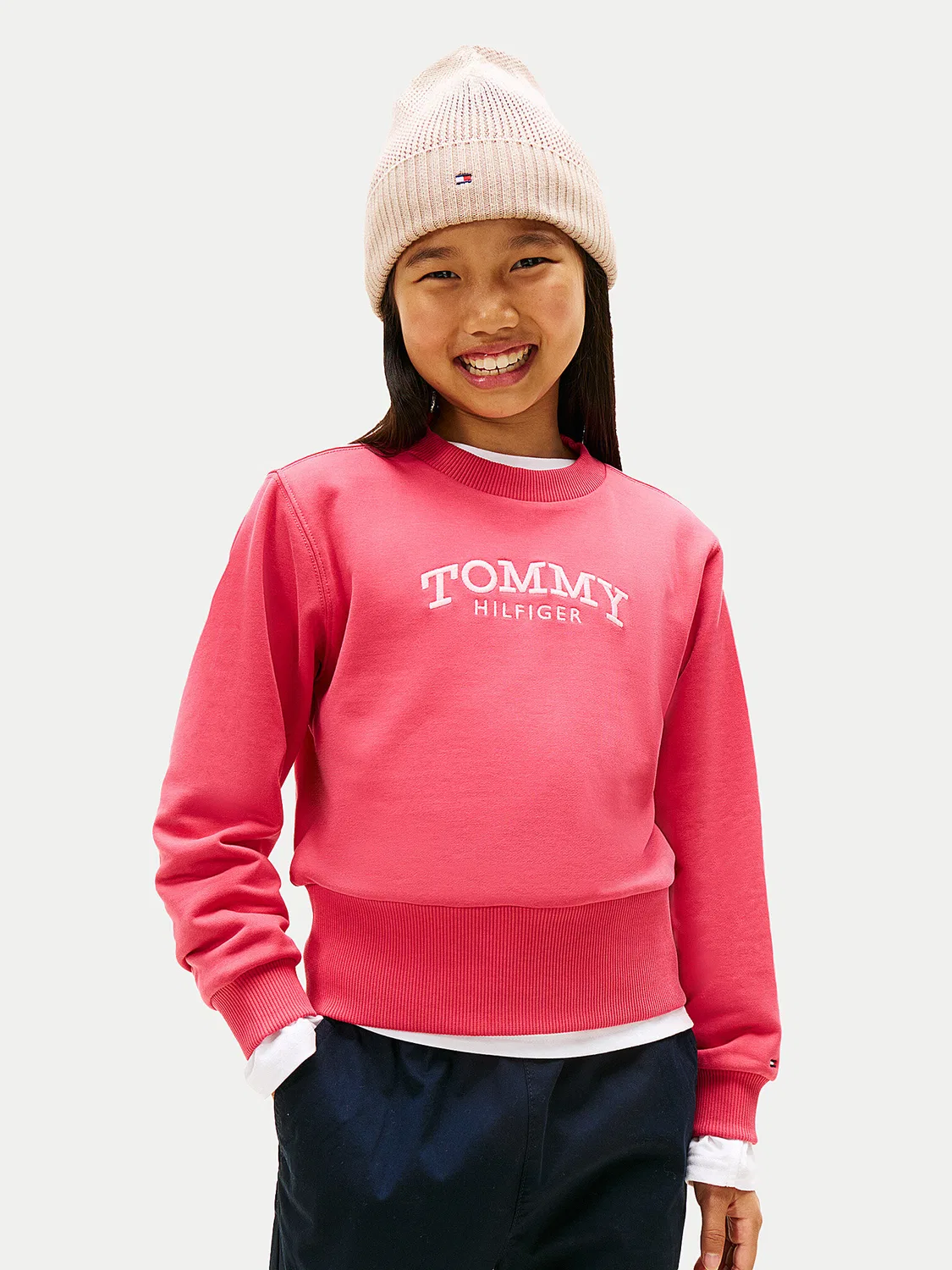 Толстовка стандартного кроя для девочки Tommy Hilfiger, розовый