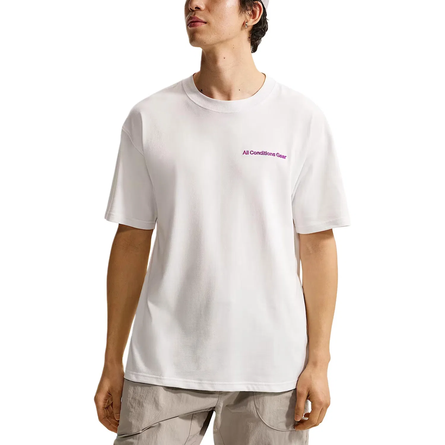 Мужская быстросохнущая футболка Nike ACG Quick Dry, Mountain Peak White