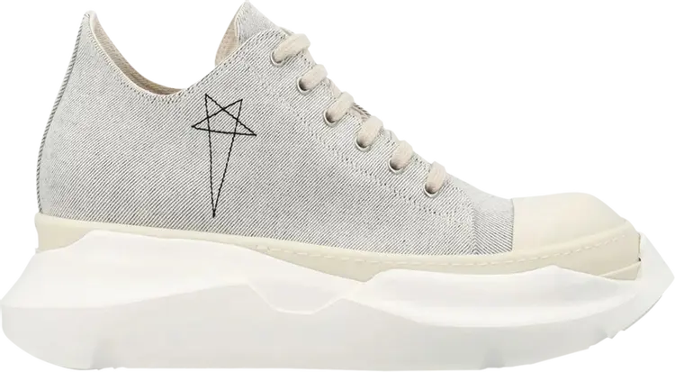 

Кроссовки Rick Owens EDFU DRKSHDW Pentagram Embroidery Canvas Abstract Low Grey Milk, серый