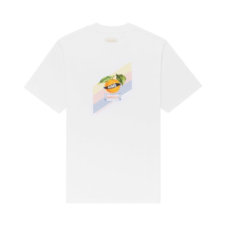 

Футболка Aimé Leon Dore Orange Import Graphic Tee 'White', белый