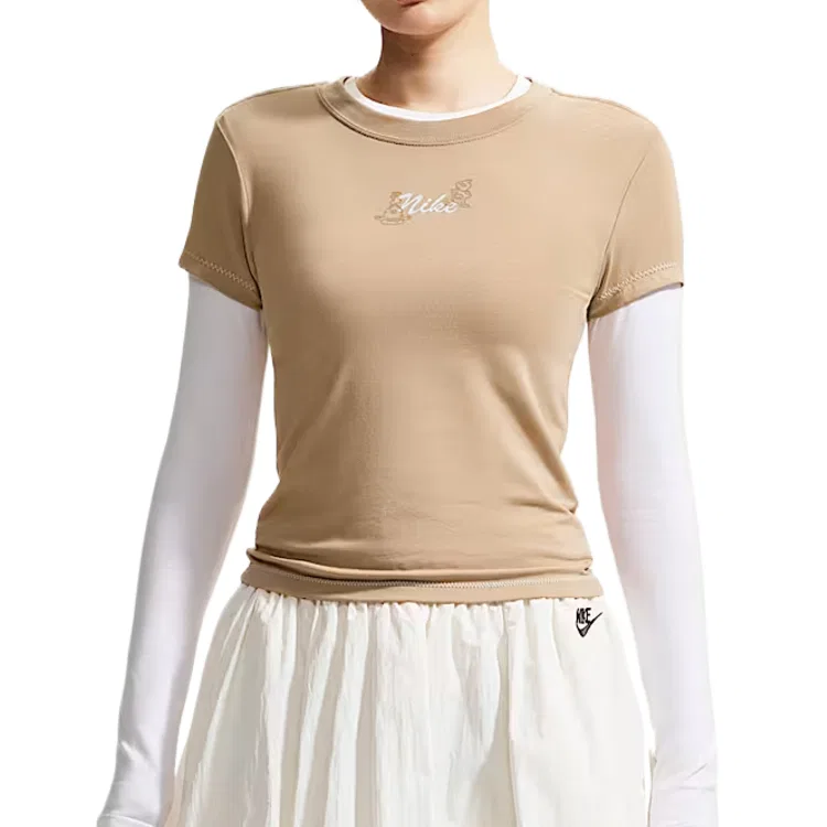 Женская футболка с длинным рукавом Nike, British Khaki