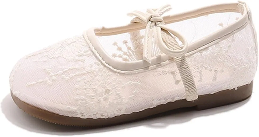 Детские балетки для девочек с металлической пряжкой BJUTIR, Beige