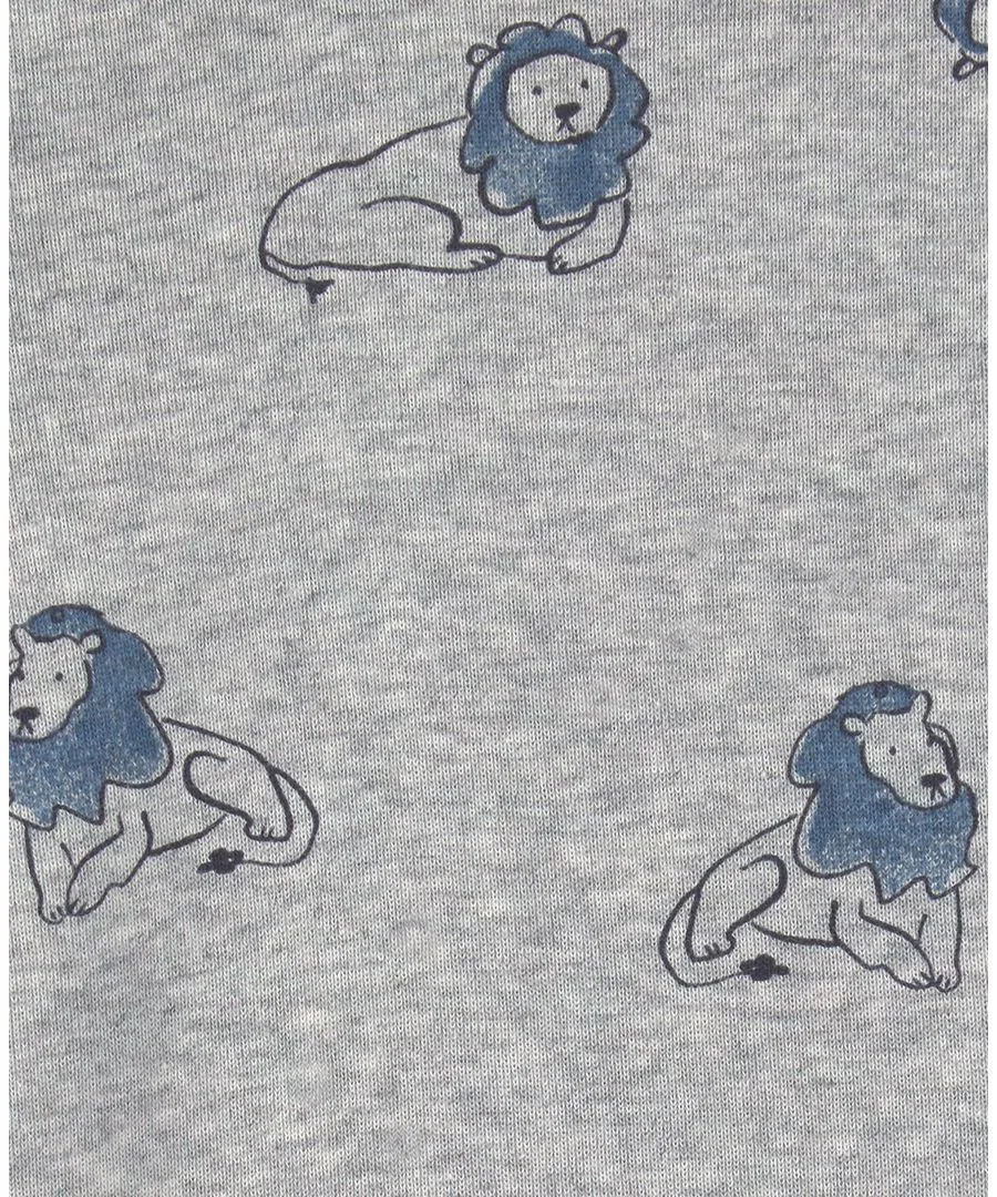 Комплект боди с длинным рукавом с принтом льва, 4 шт Carter's, Blue/Gray/Ivory — фото 4