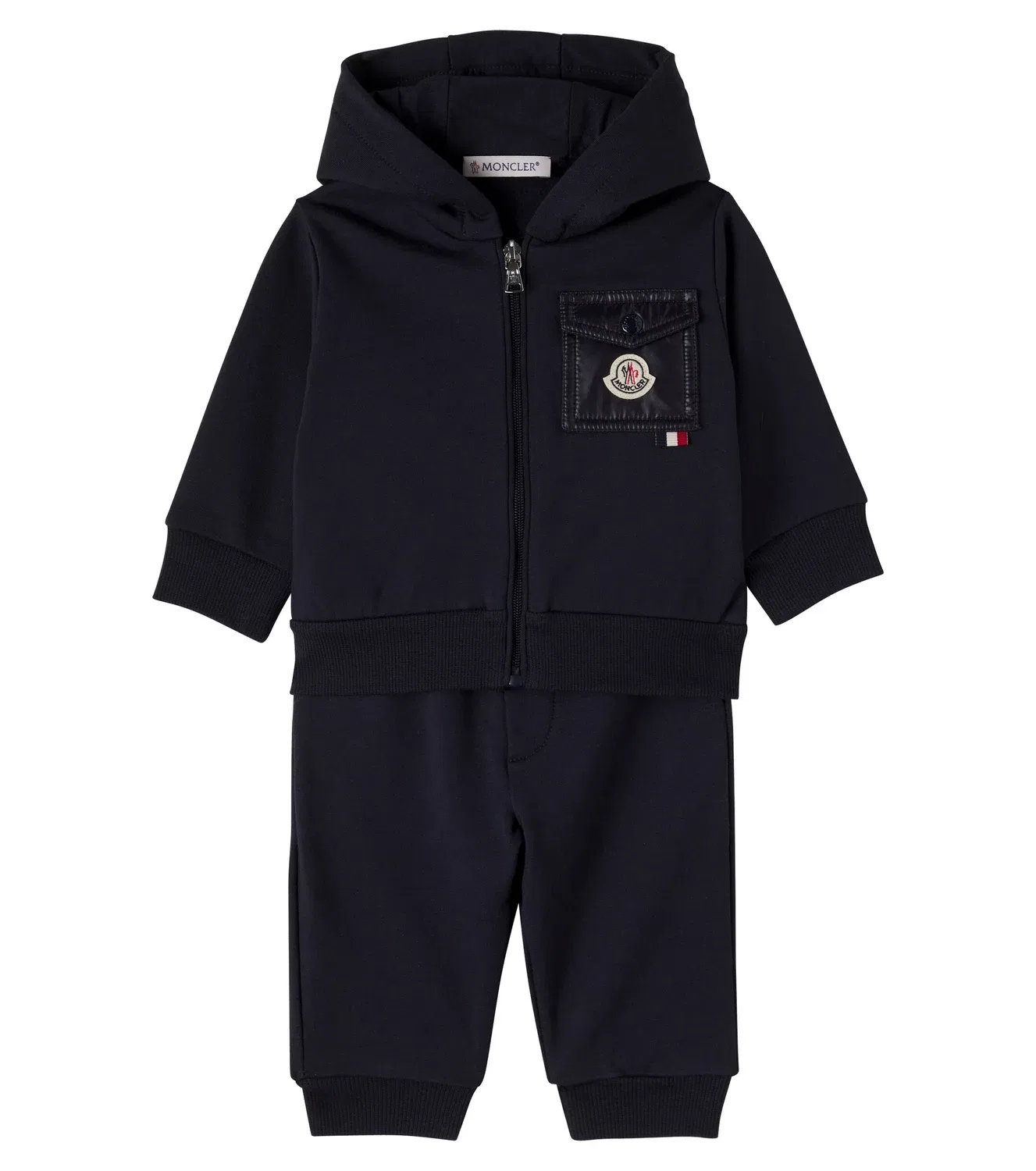 Комплект из худи и спортивных брюк для малышей Moncler Enfant, черный